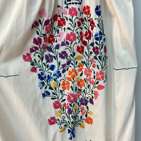 Vintage Flower Embroidered Handmade Maxi Dress Size Small - Picture 3 of 8